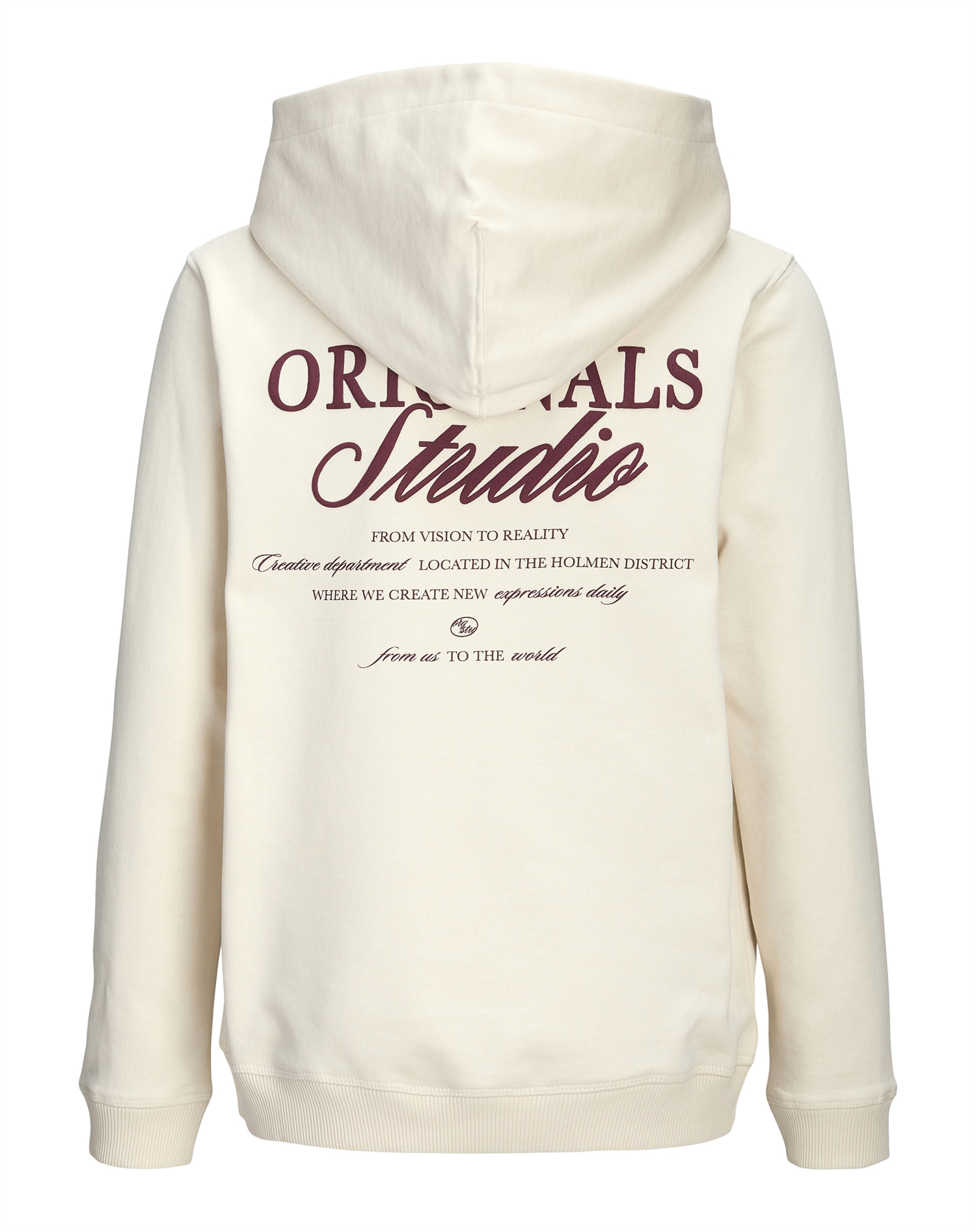 Jack & Jones Junior - JORNorrebro Typo Back Sweat Hoodie - Antique White